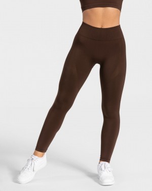 Teveo Charming Scrunch Leggings Braun | LRZTGK-034