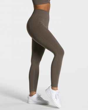 Teveo Focus Scrunch Leggings Taupe | JIOSKT-568