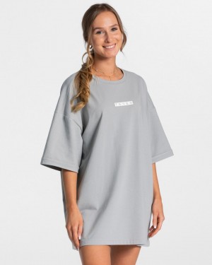 Teveo Iconic Oversized T-Shirt Blau | XAZCHI-536