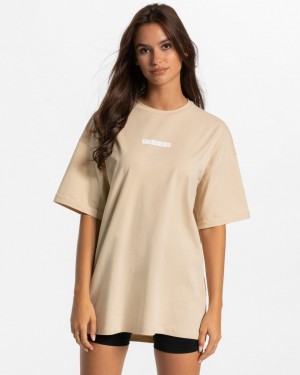 Teveo Iconic Oversized T-Shirt Nude | VWLTMF-276