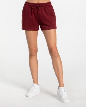 Teveo Oversized Shorts Rot | PMAQSR-958