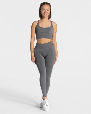 Teveo Statement Scrunch Leggings Graphit | KGZIFT-319