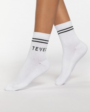 Teveo TEVEO Crew Socken (2er) Weiß | LVBFIC-963