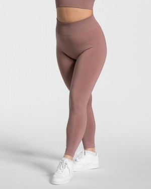 Teveo Timeless Scrunch Leggings Rosa | QOTRVZ-167