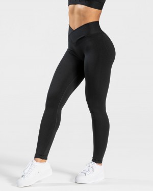 Teveo V-Shape Leggings Schwarz | DTUFIG-076