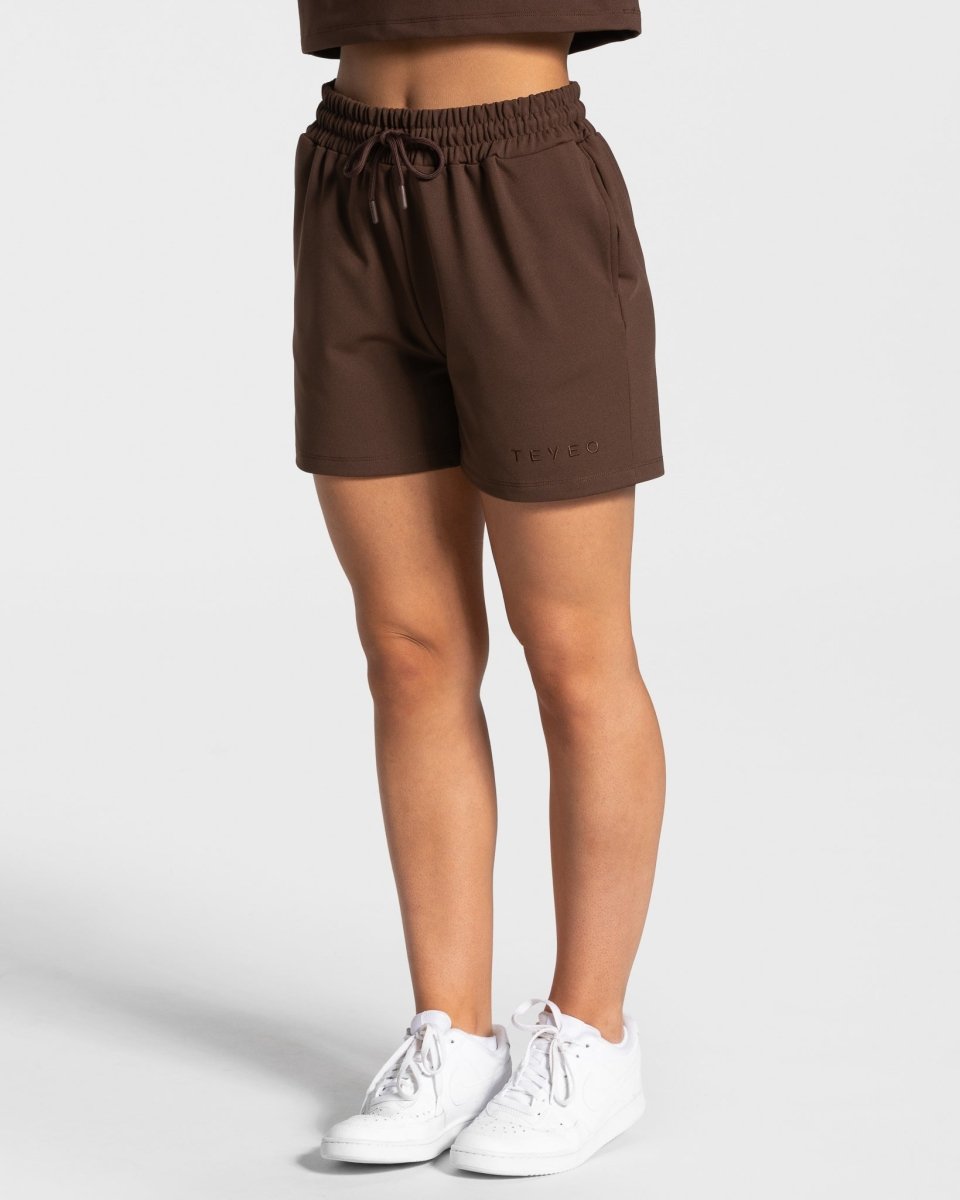 Teveo Charming Oversized Shorts Braun | WNQEOS-207