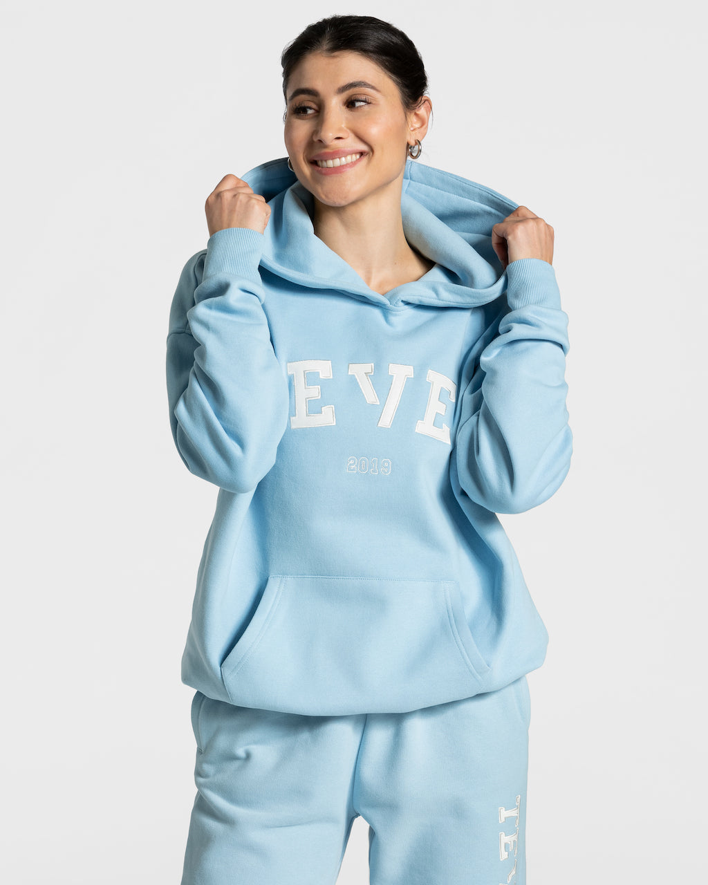 Teveo College Oversized Hoodie Blau | ERCASD-759