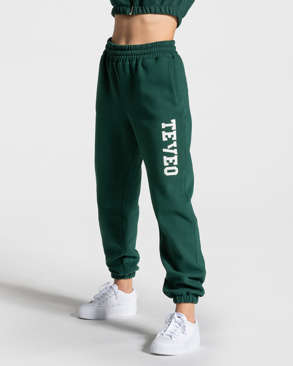 Teveo College Oversized Jogger Dunkelgrün | GEDNVT-743