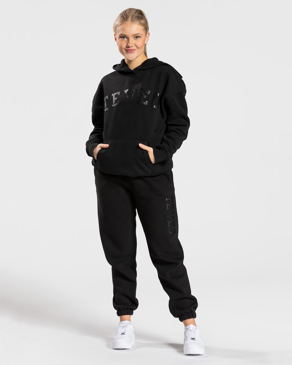 Teveo College Oversized Jogger Schwarz | NDLCQY-189