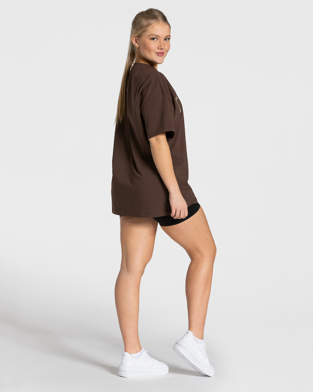 Teveo College Oversized T-Shirt Dunkelbraun | WKPVOR-496