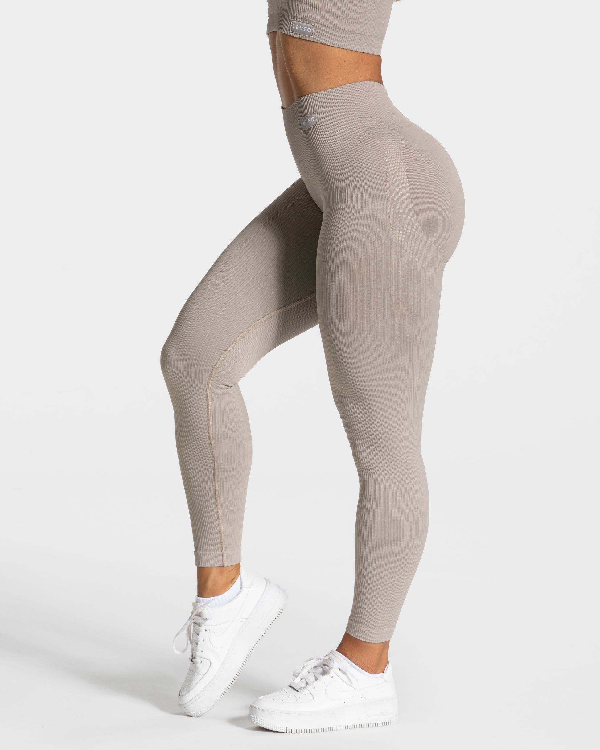 Teveo Elegant Scrunch Leggings Stone | YDWSXH-569