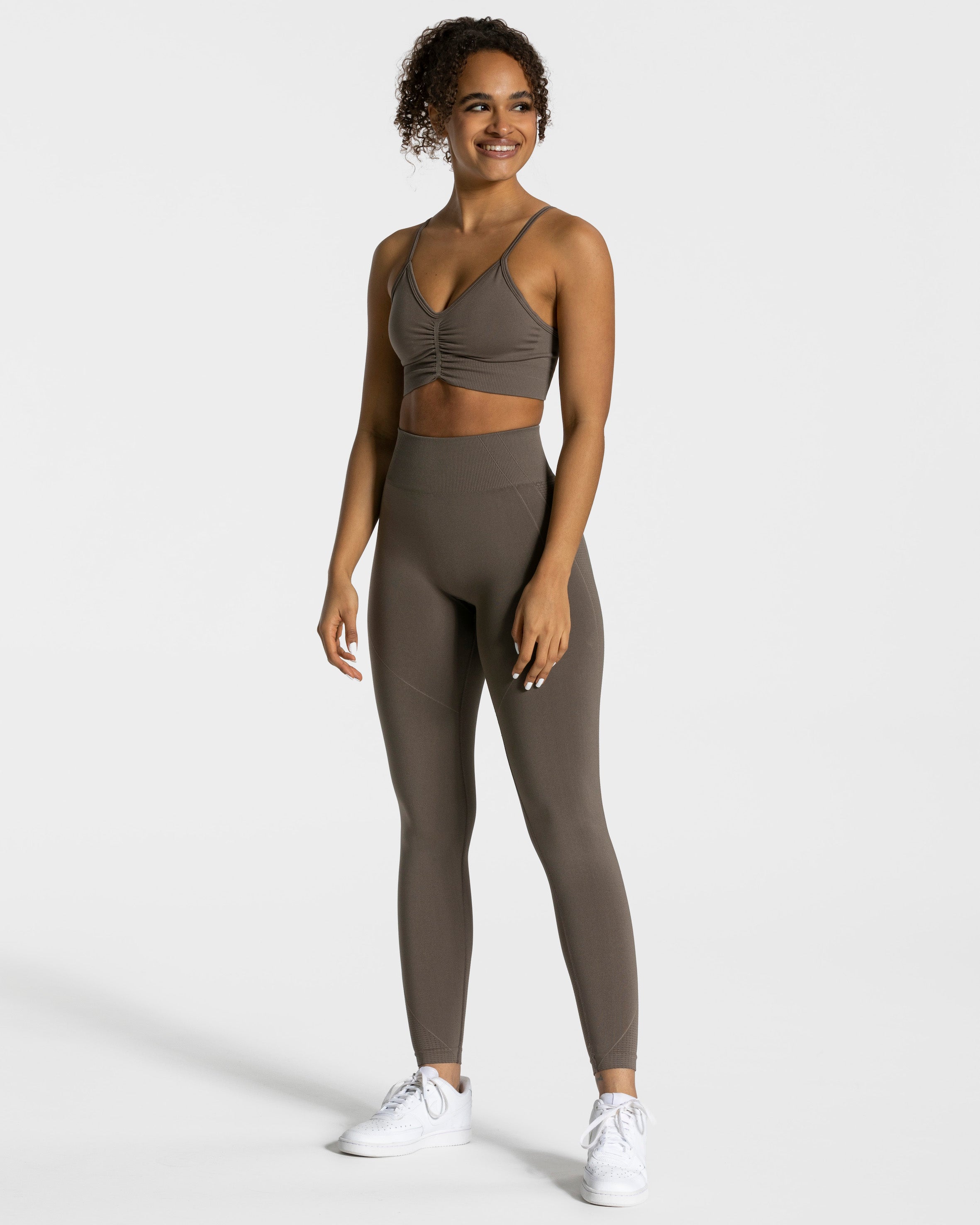 Teveo Focus Scrunch Leggings Taupe | JIOSKT-568