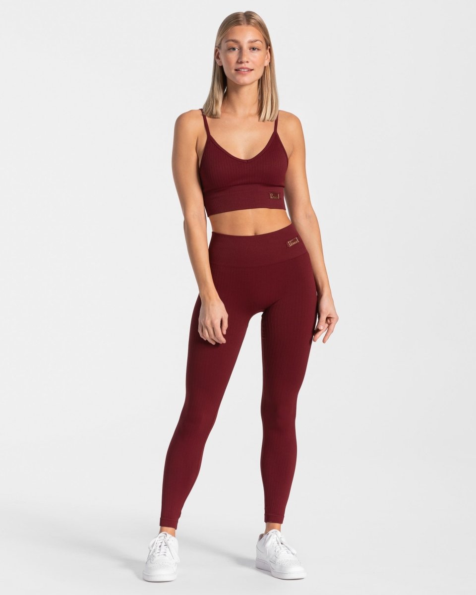 Teveo Golden Leggings Bordeaux | ZSPRXA-293