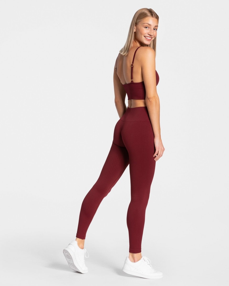 Teveo Golden Leggings Bordeaux | ZSPRXA-293