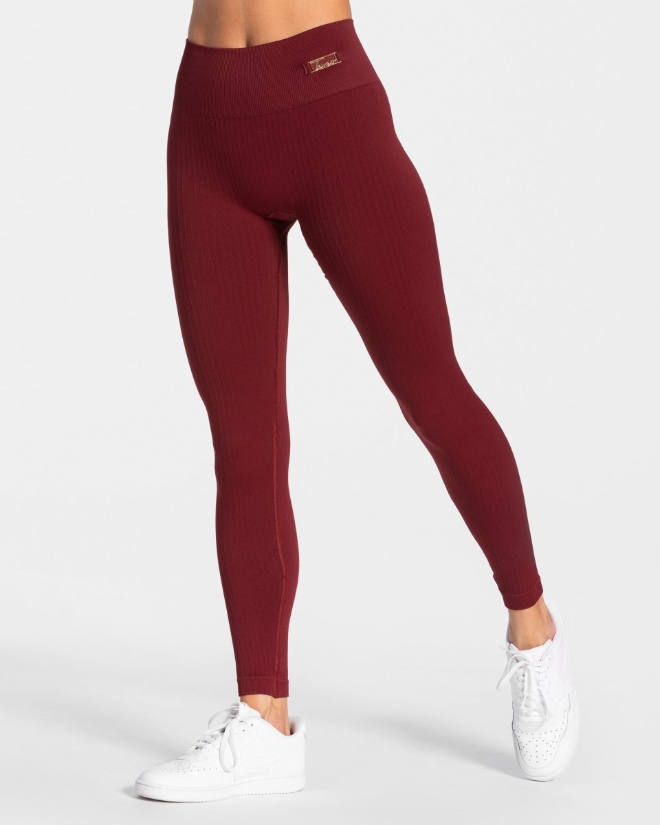 Teveo Golden Leggings Bordeaux | ZSPRXA-293