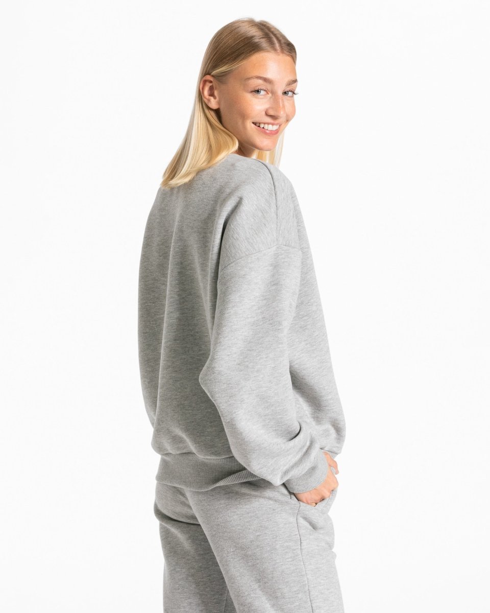 Teveo Iconic Oversized Sweater Gray | CGWETH-596