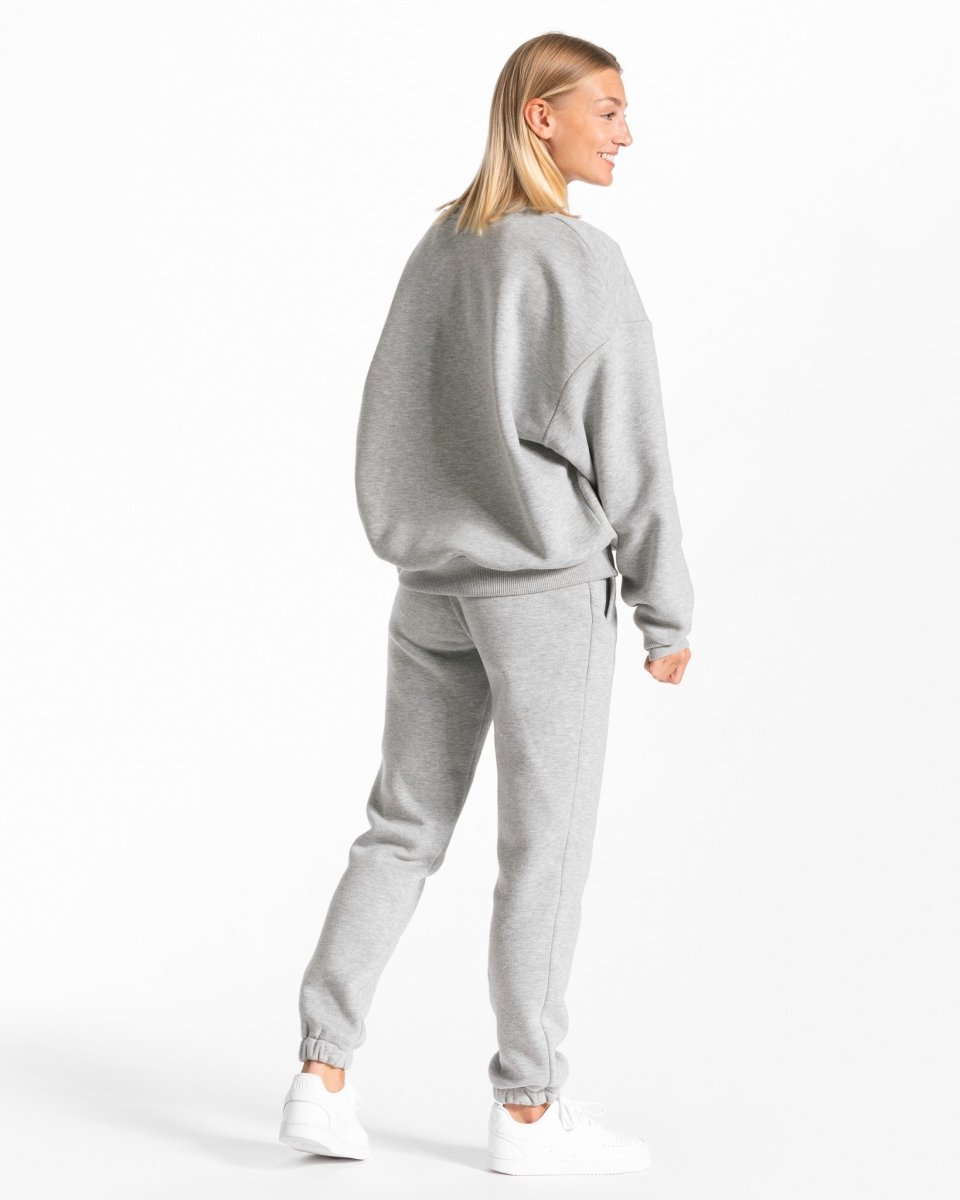 Teveo Iconic Oversized Sweater Gray | CGWETH-596