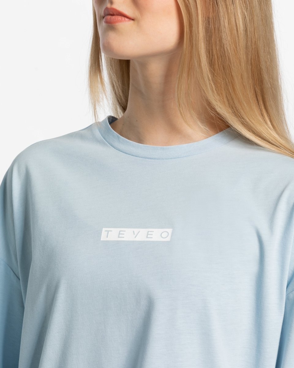 Teveo Iconic Oversized T-Shirt Blau | HEBVKT-235