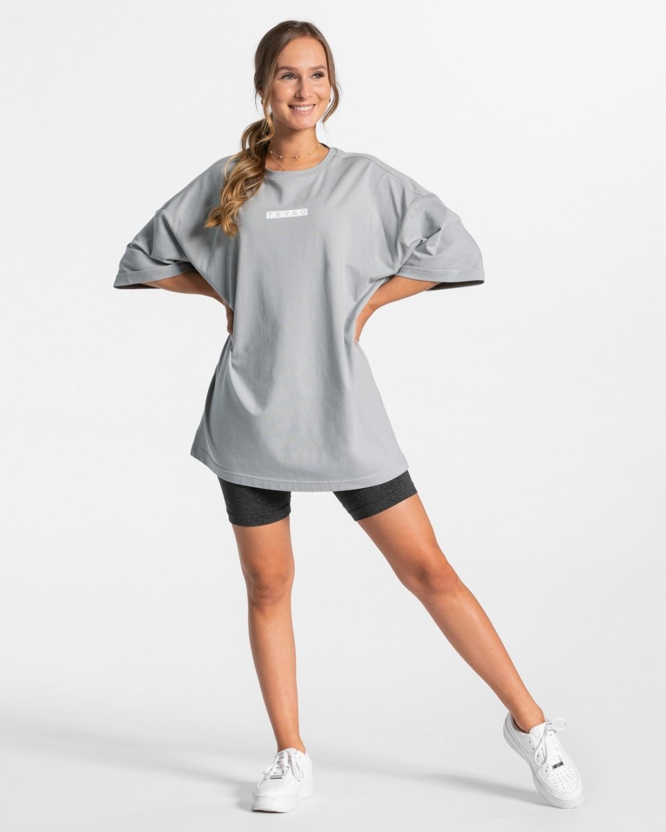 Teveo Iconic Oversized T-Shirt Blau | XAZCHI-536 