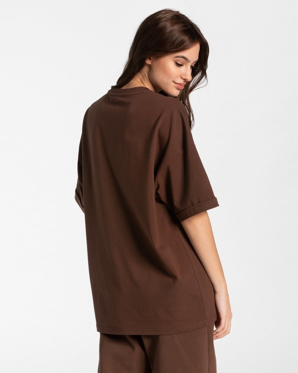 Teveo Iconic Oversized T-Shirt Braun | XUNCLD-482