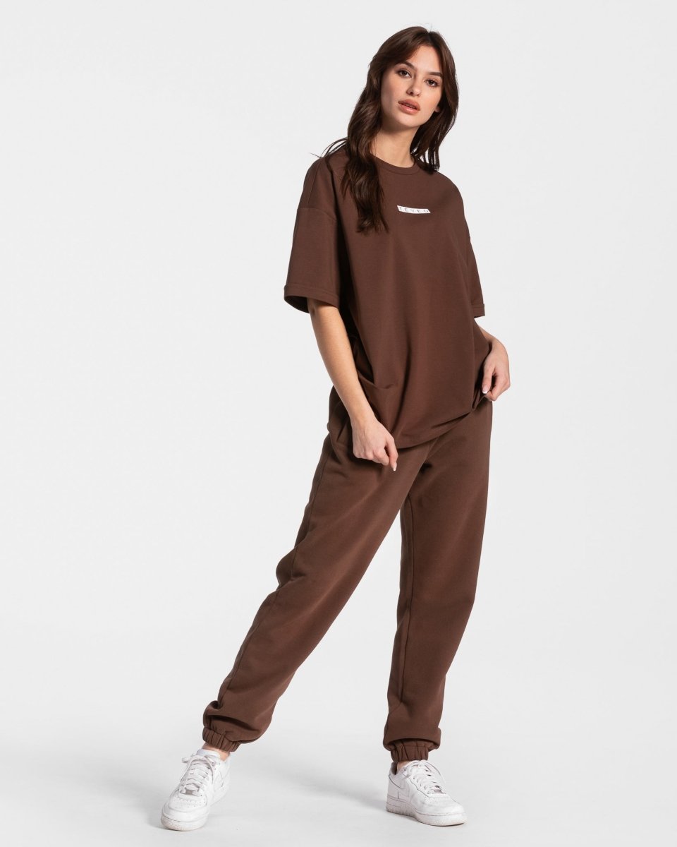 Teveo Iconic Oversized T-Shirt Braun | XUNCLD-482