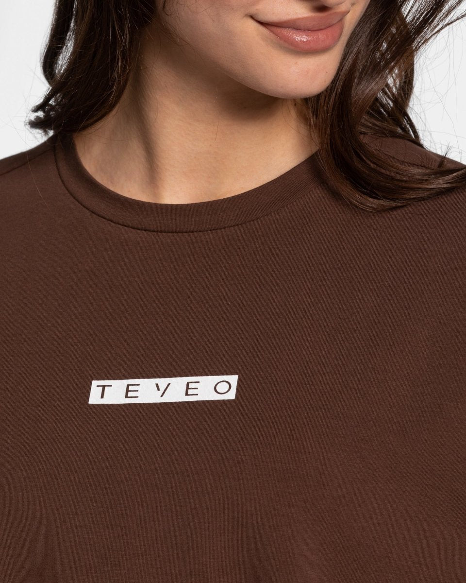 Teveo Iconic Oversized T-Shirt Braun | XUNCLD-482