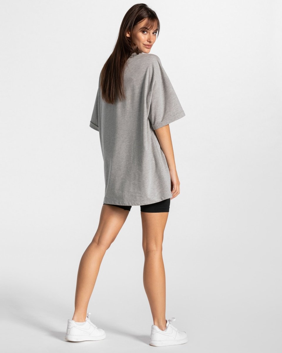 Teveo Iconic Oversized T-Shirt Gray | QMTKOU-068