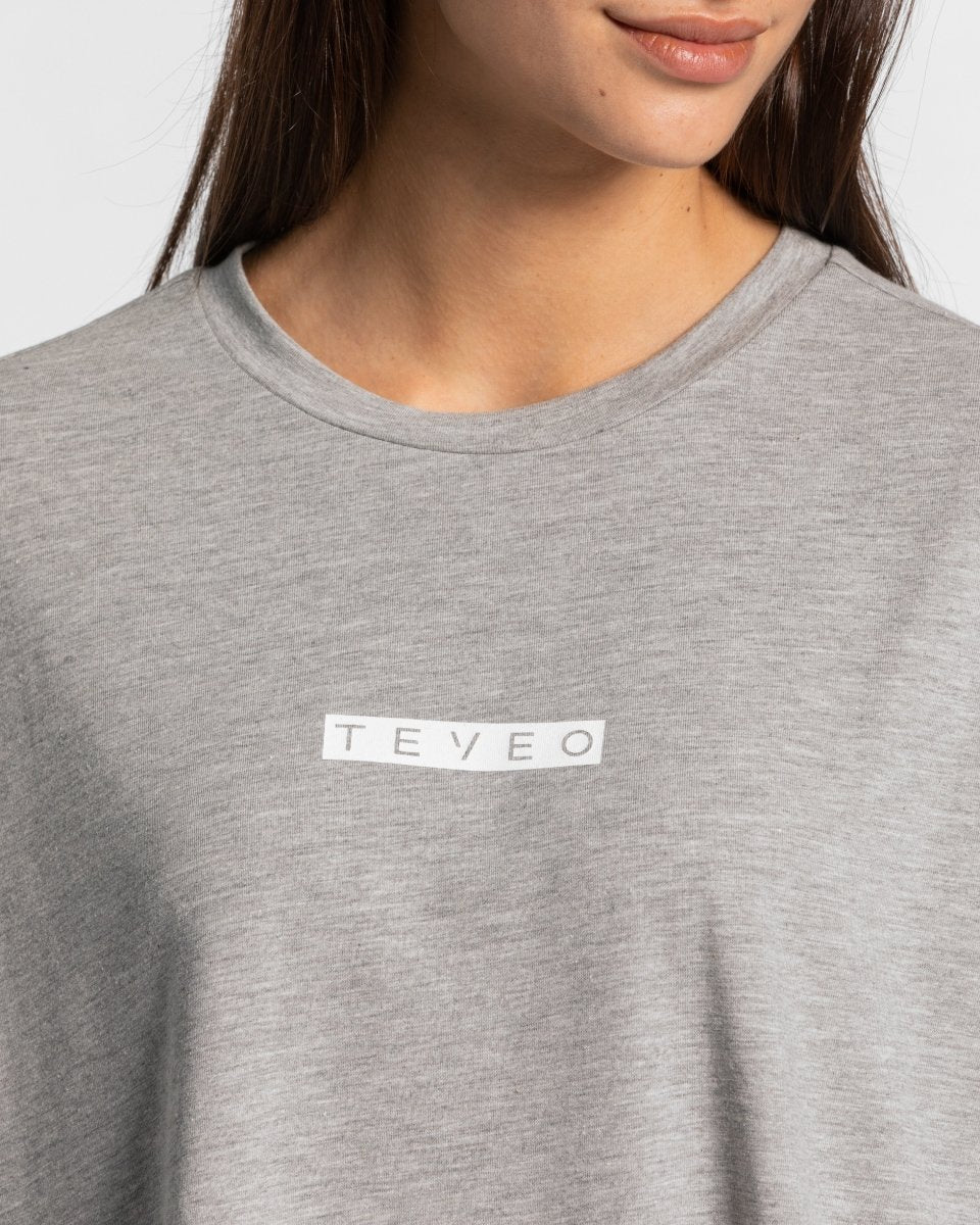 Teveo Iconic Oversized T-Shirt Gray | QMTKOU-068