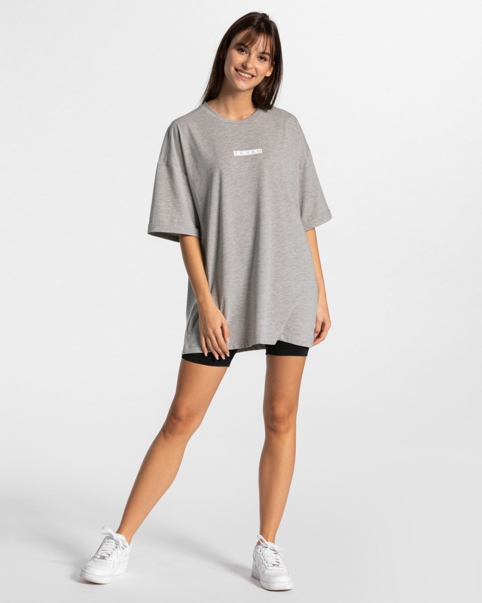 Teveo Iconic Oversized T-Shirt Gray | QMTKOU-068