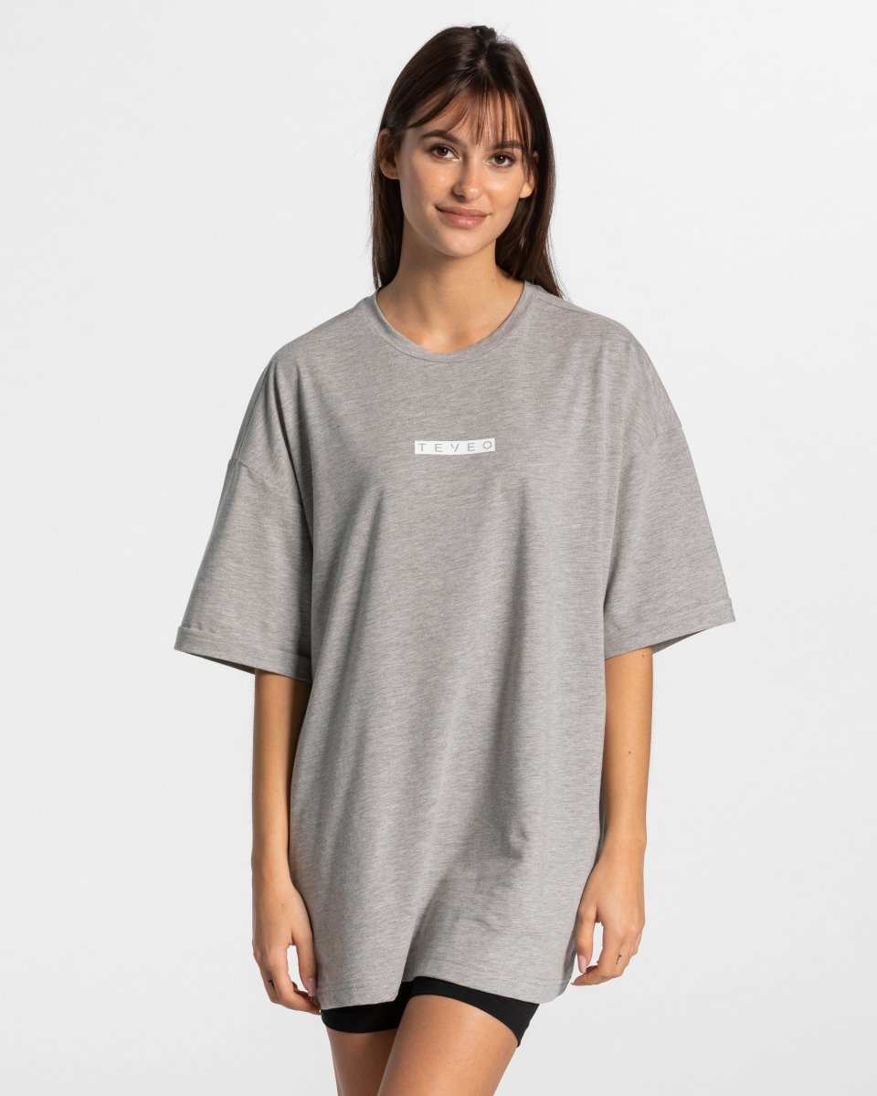 Teveo Iconic Oversized T-Shirt Gray | QMTKOU-068