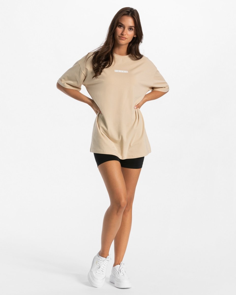 Teveo Iconic Oversized T-Shirt Nude | VWLTMF-276