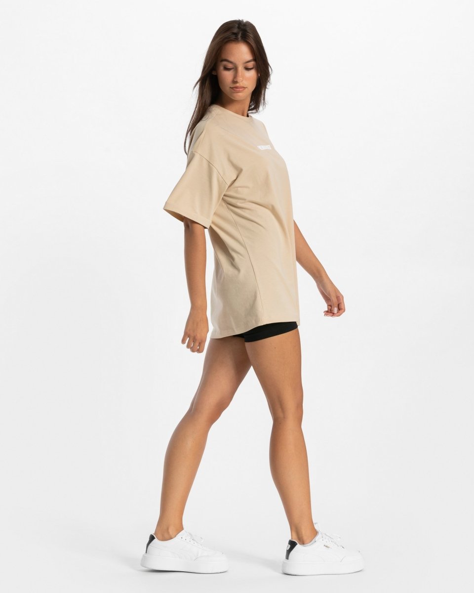 Teveo Iconic Oversized T-Shirt Nude | VWLTMF-276