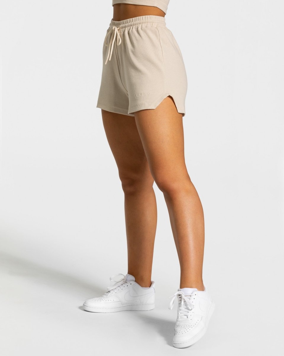 Teveo Lounge Shorts Beige | PTZNUE-265