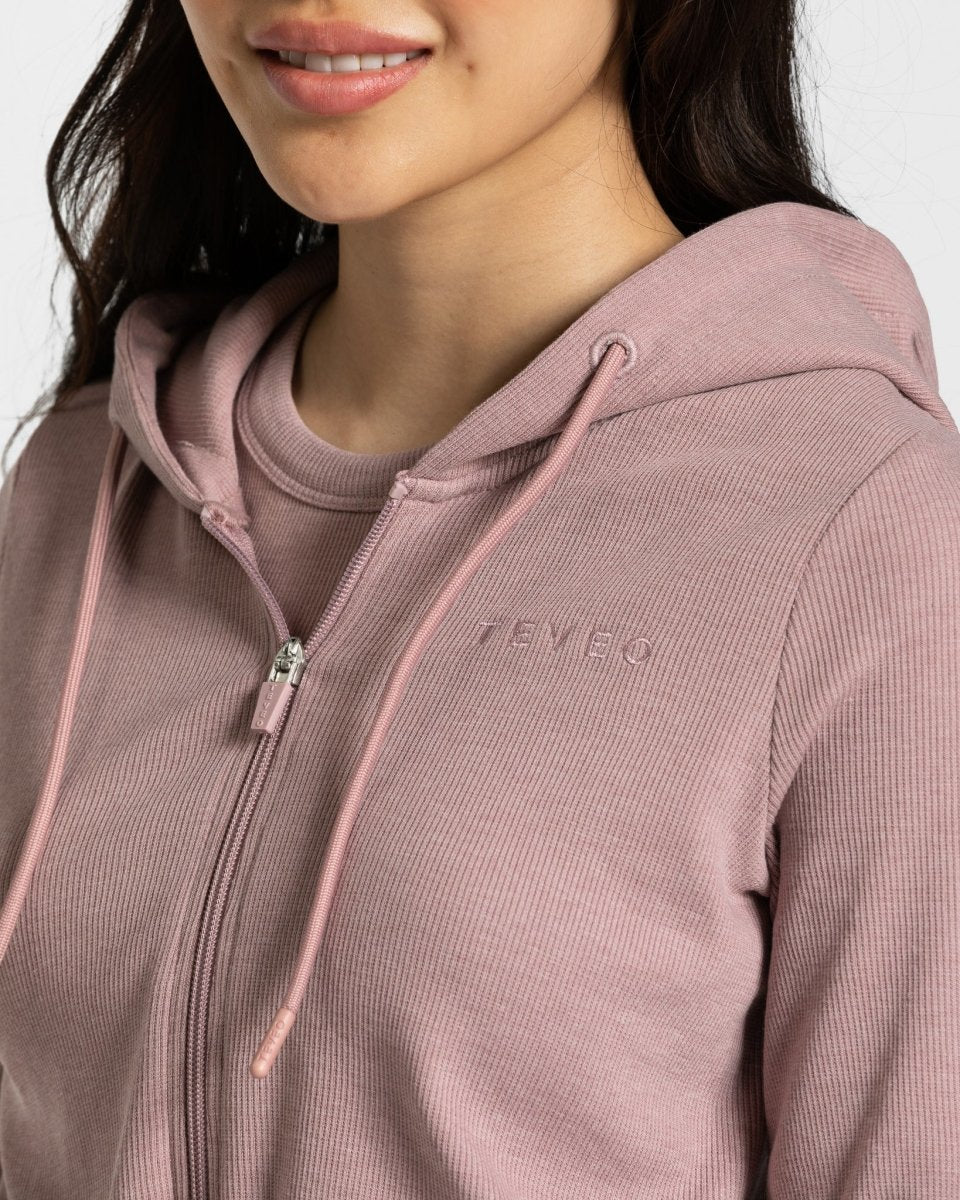 Teveo Lounge Zip Hoodie Rosa | NHRMUK-825