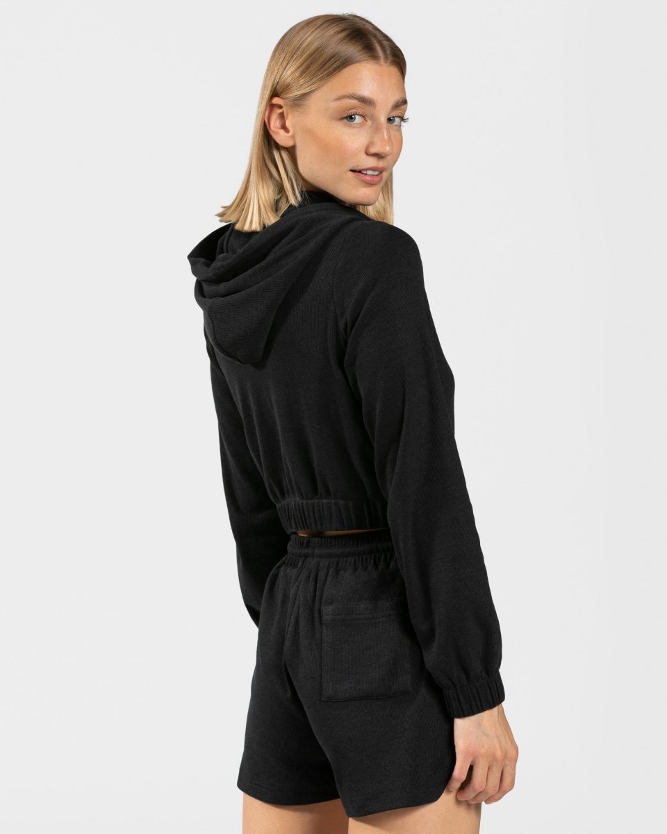 Teveo Lounge Zip Hoodie Schwarz | XBQUIS-740