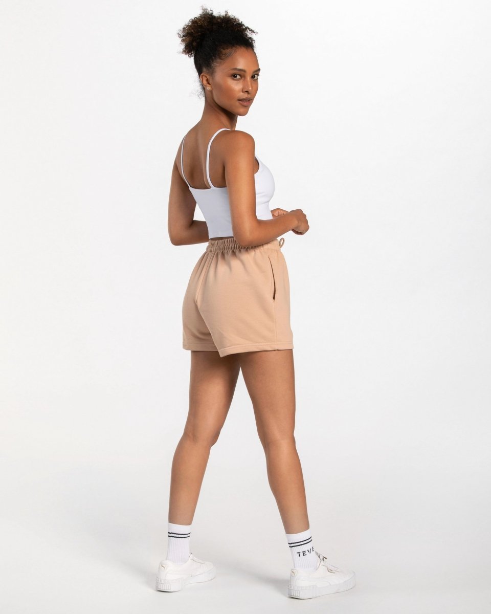 Teveo Oversized Shorts Nude | MVGXNQ-210