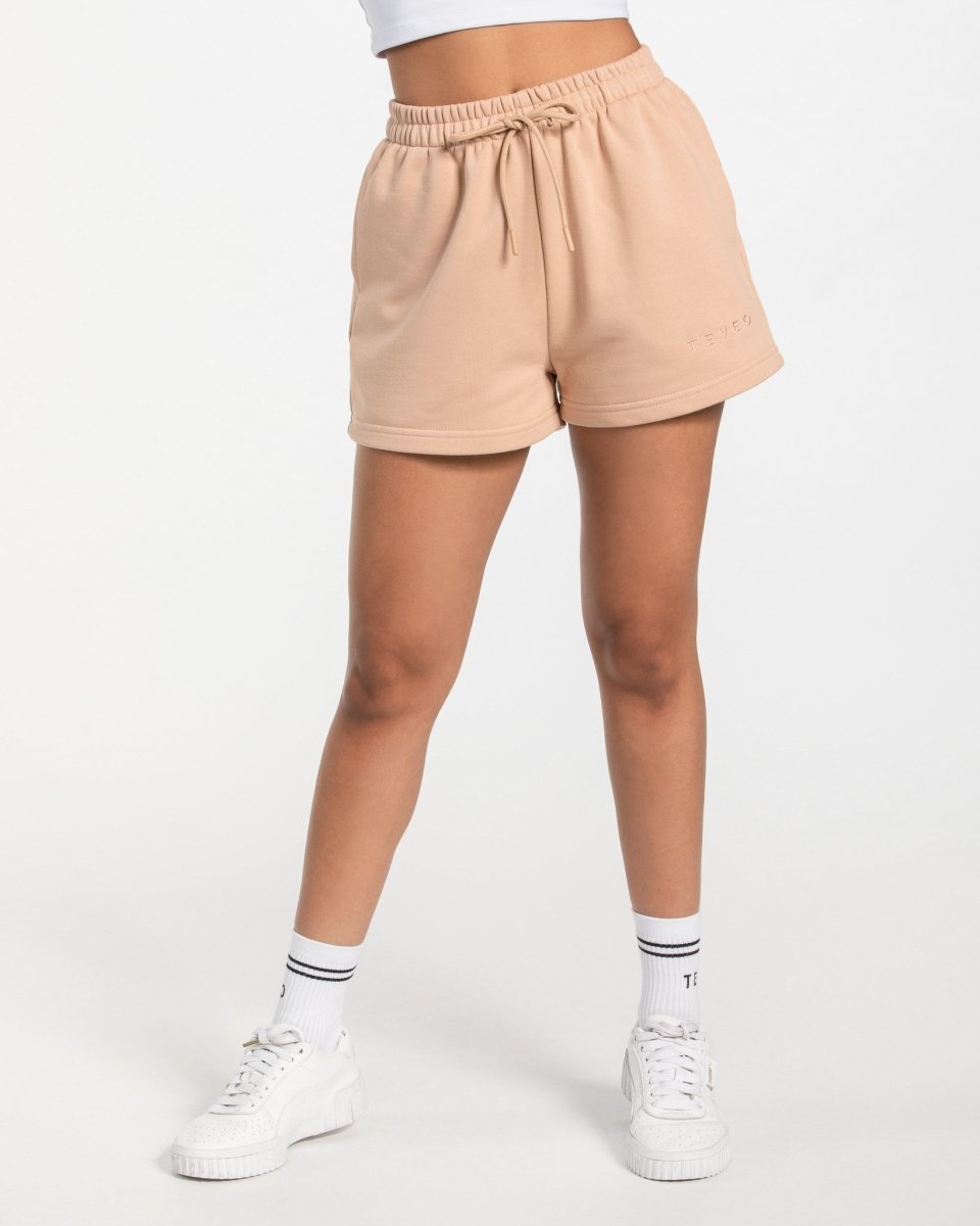 Teveo Oversized Shorts Nude | MVGXNQ-210