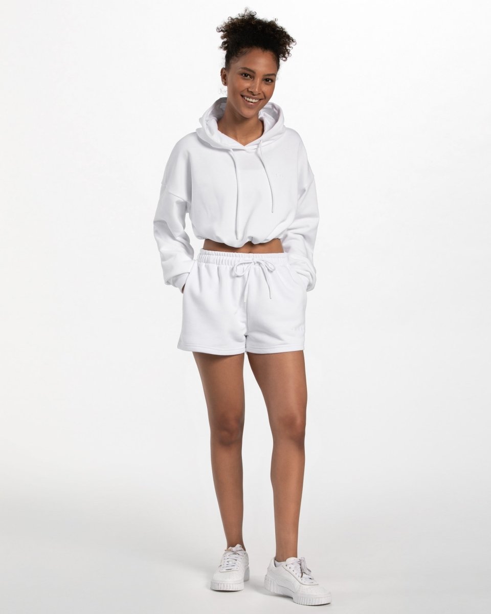 Teveo Oversized Shorts Weiß | KAXDCG-412