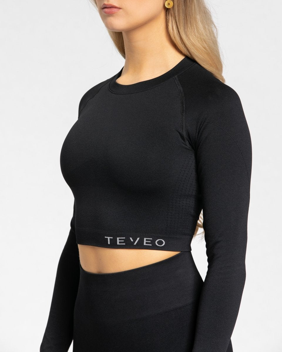 Teveo Power Longsleeve Schwarz | ZTGFQM-972