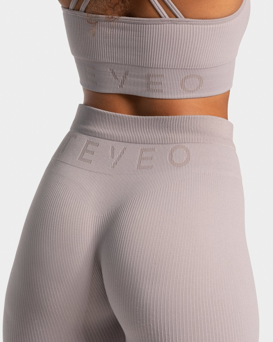 Teveo Ribbed Leggings Stone | UBWEVT-380