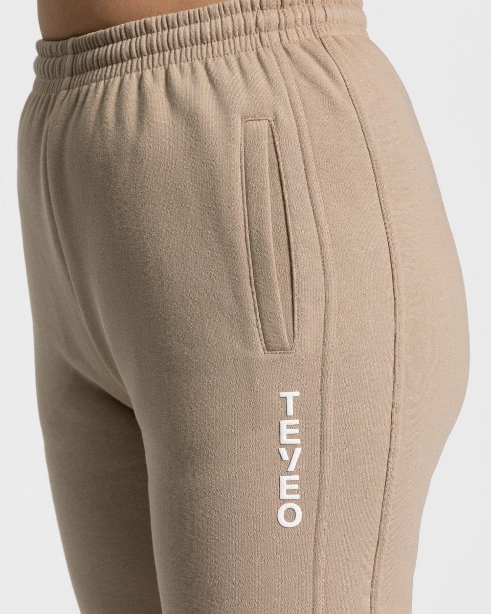 Teveo Sassy Slit Jogger Beige | PLDAYZ-970