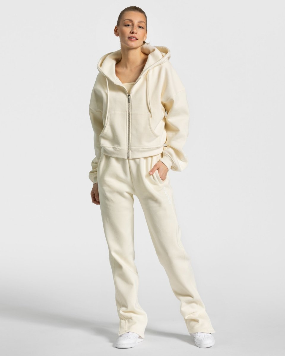 Teveo Sassy Zip Hoodie Ivory | SMAURW-206