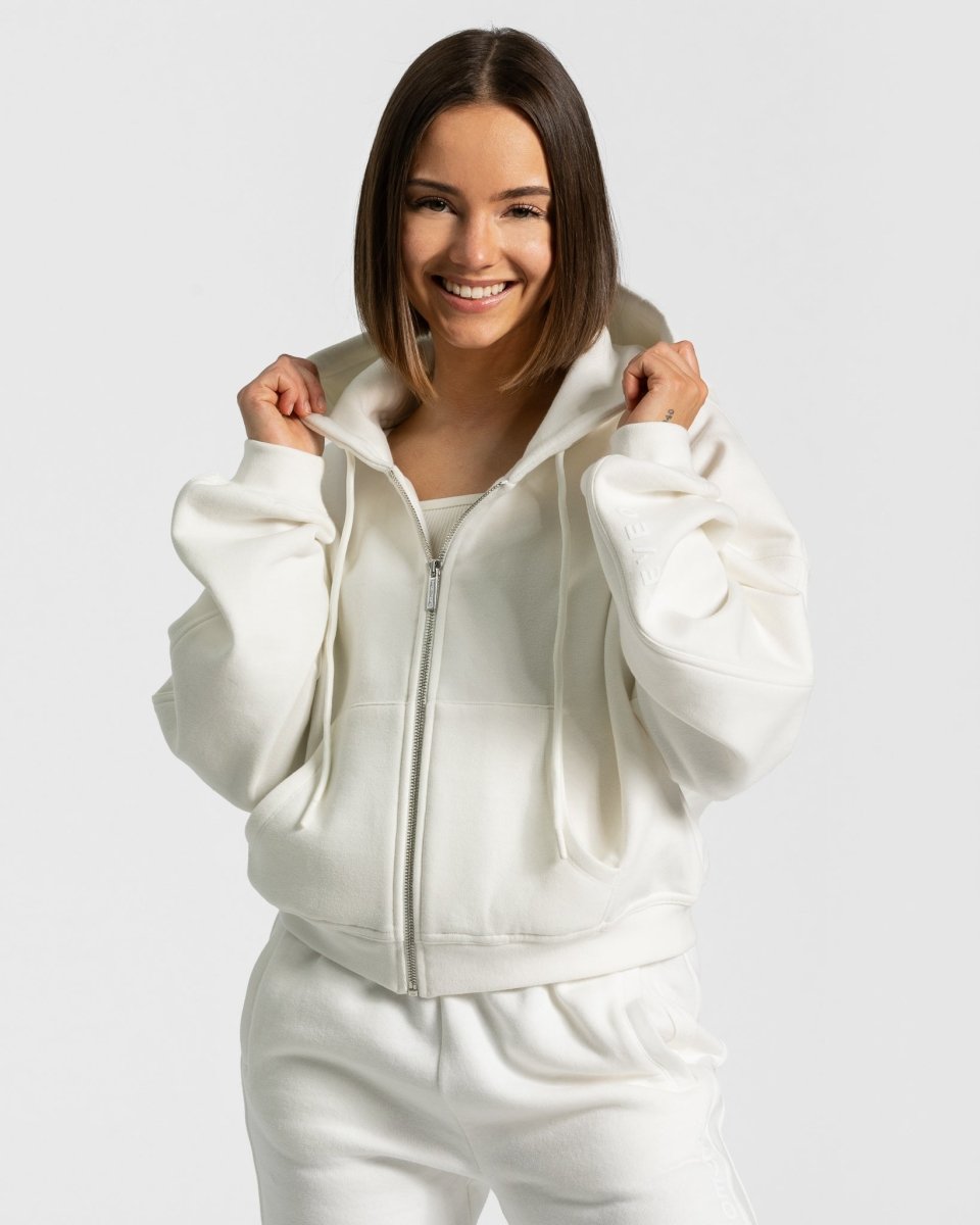 Teveo Sassy Zip Hoodie Weiß | CVFQNW-476