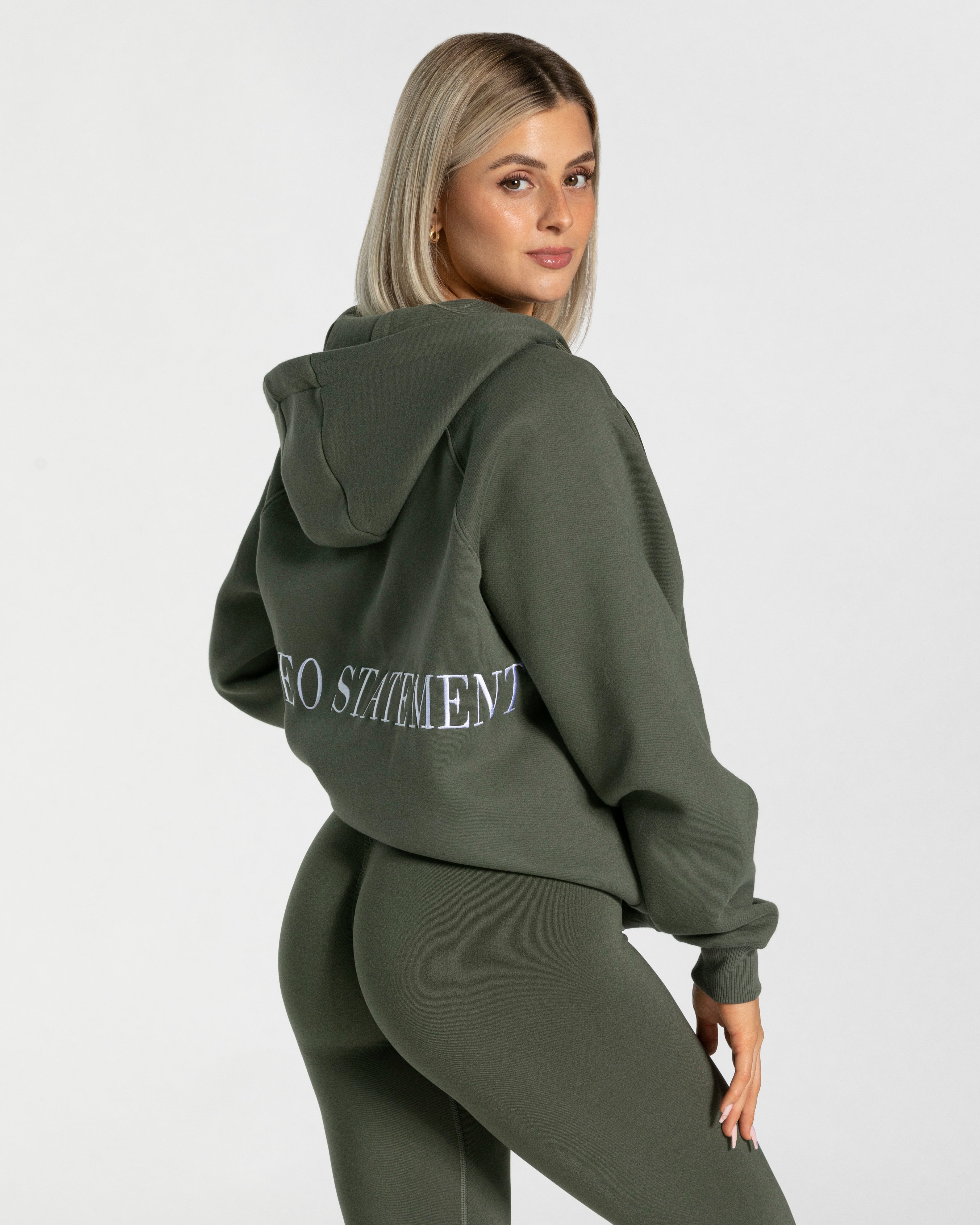 Teveo Statement Oversized Jackets Khaki | XHNVZL-978