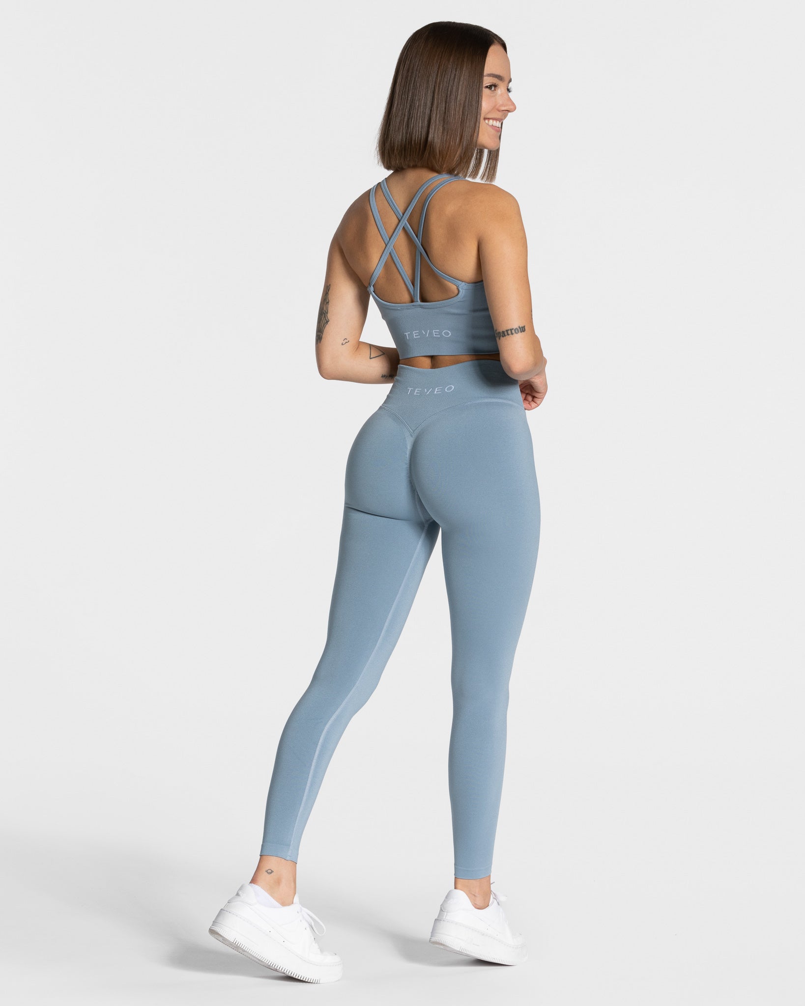 Teveo Statement Scrunch Leggings Blau | CLGIZX-720