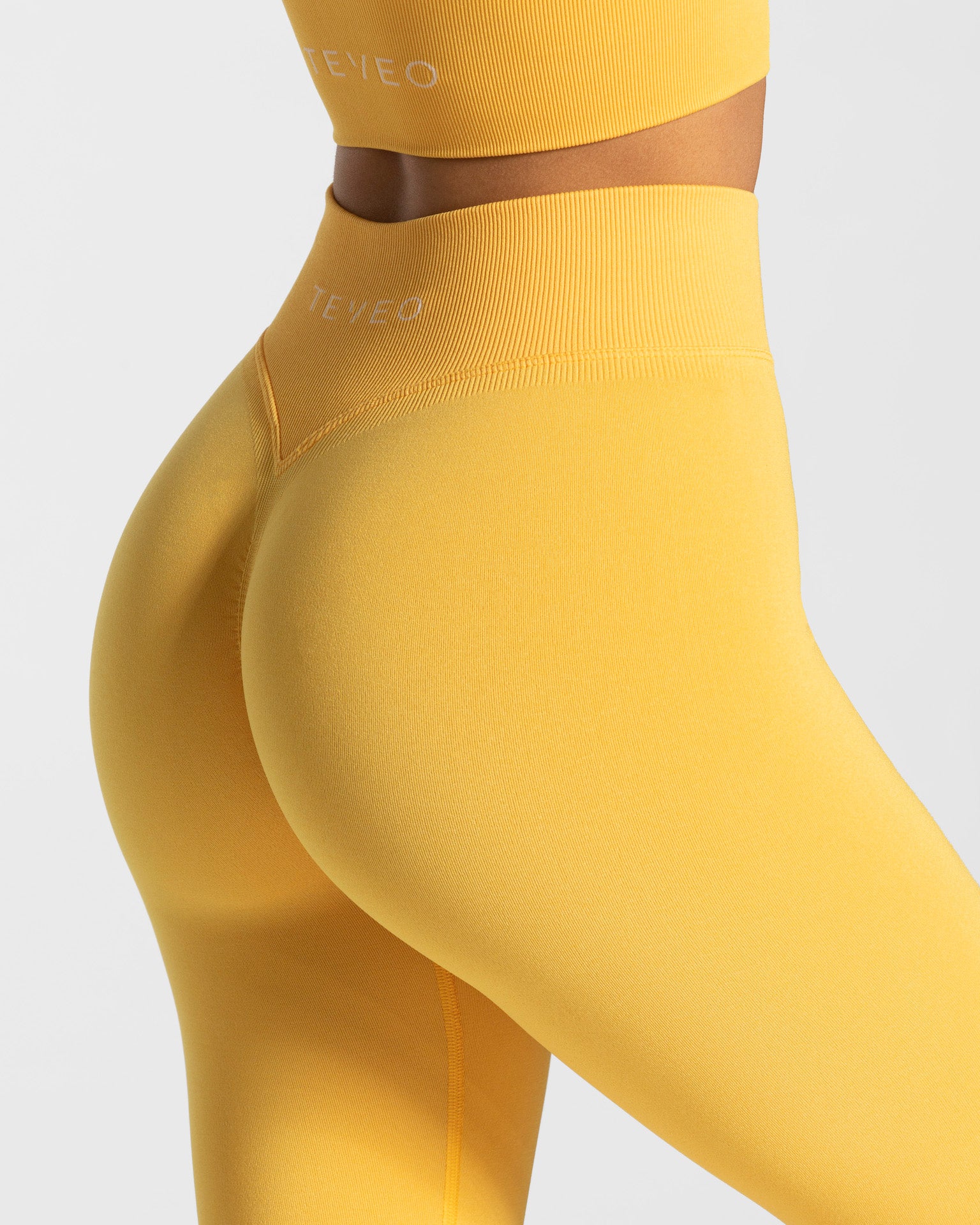 Teveo Statement Scrunch Leggings Gelb | DFVWHC-203