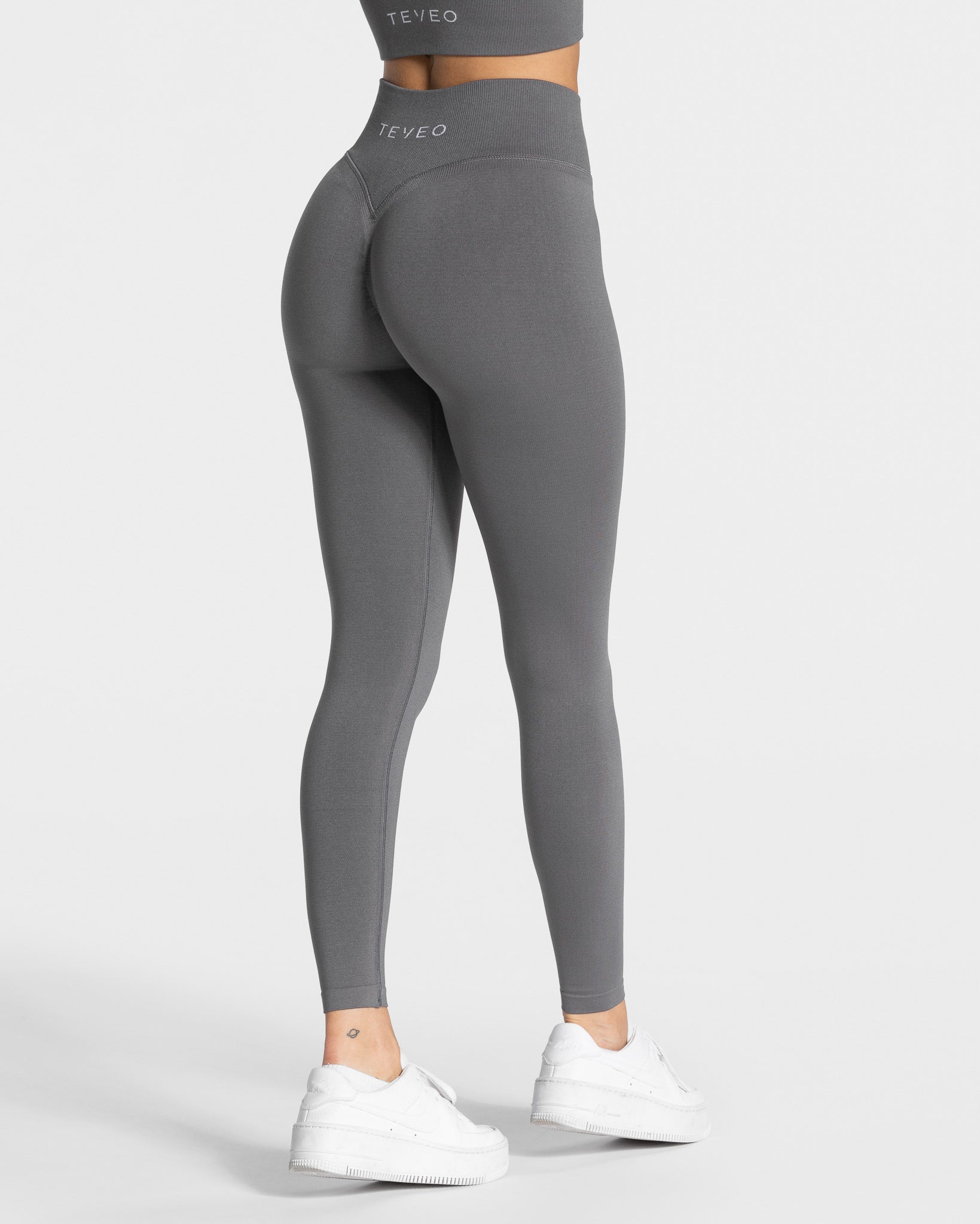 Teveo Statement Scrunch Leggings Graphit | KGZIFT-319