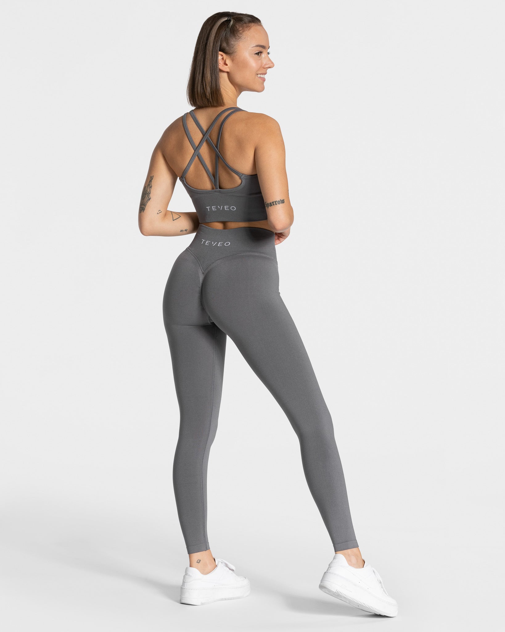 Teveo Statement Scrunch Leggings Graphit | KGZIFT-319