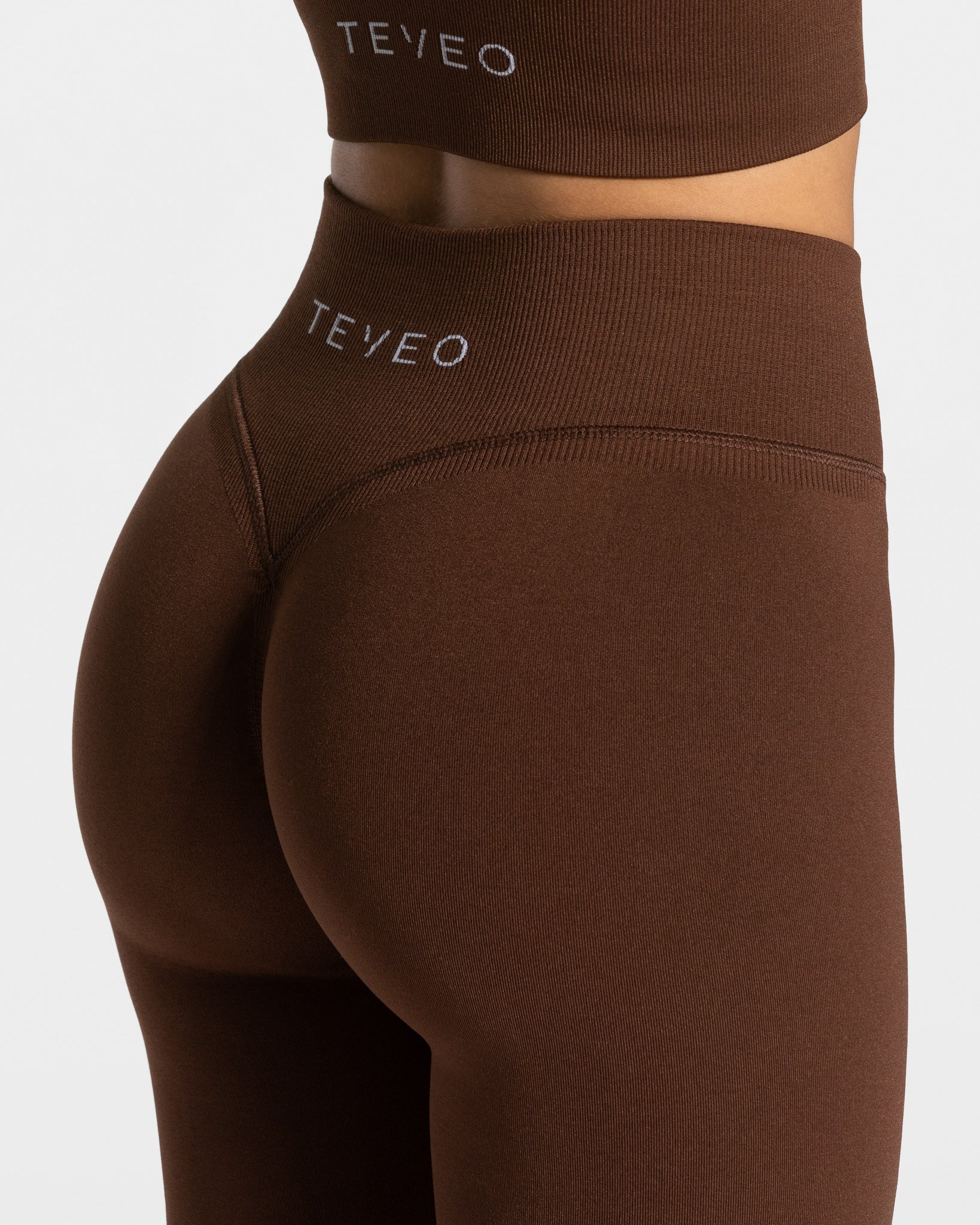 Teveo Statement Scrunch Leggings Kaffee | LBEXNY-951