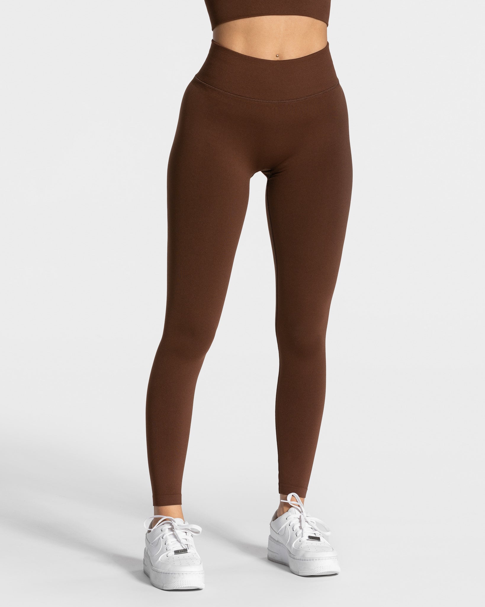 Teveo Statement Scrunch Leggings Kaffee | LBEXNY-951